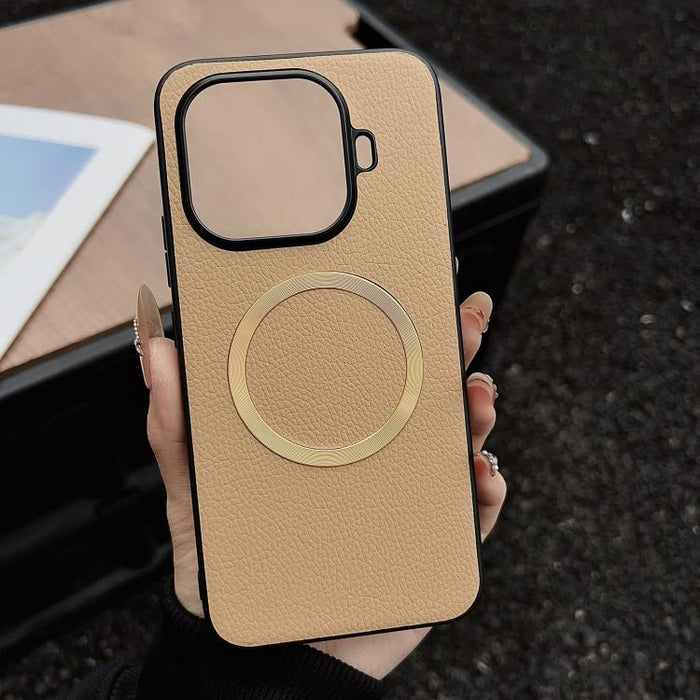 Funda para teléfono con textura de lichi y imán CD Magsafe, For Xiaomi 17T Pro, For Xiaomi 15T Pro, For Xiaomi 15T, For Xiaomi 15 Pro, For Xiaomi 15