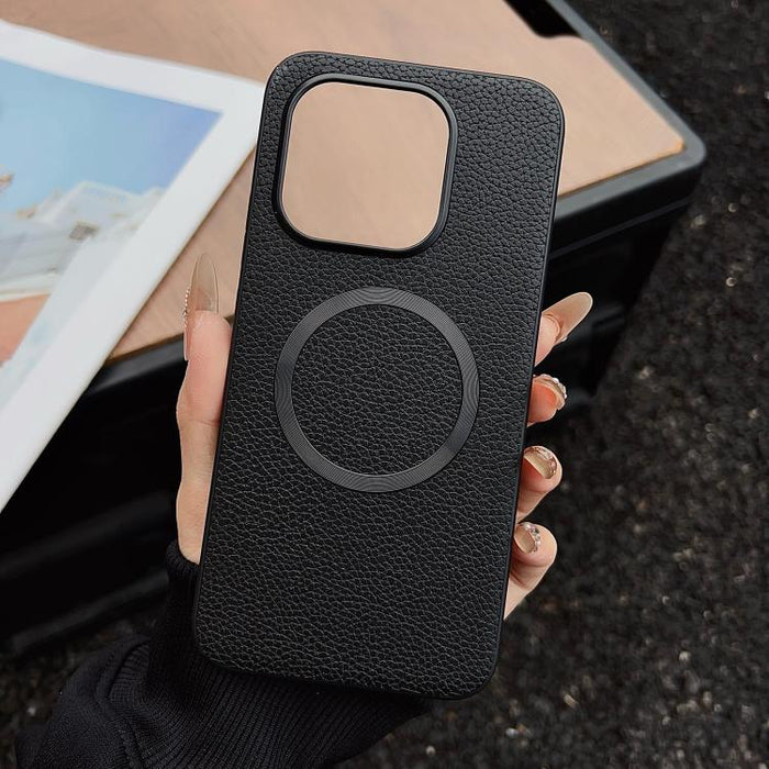 Funda para teléfono con textura de lichi y imán CD Magsafe, For Xiaomi 17T Pro, For Xiaomi 15T Pro, For Xiaomi 15T, For Xiaomi 15 Pro, For Xiaomi 15