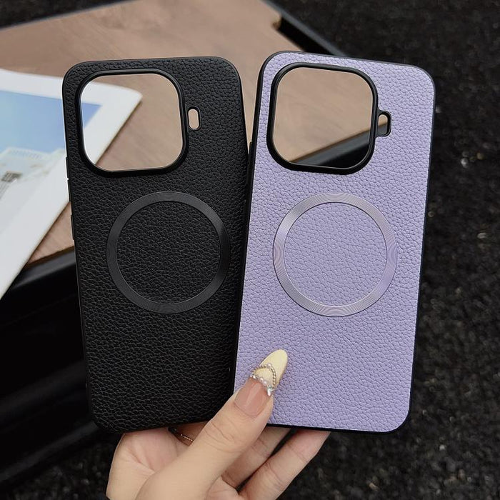 Funda para teléfono con textura de lichi y imán CD Magsafe, For Xiaomi 17T Pro, For Xiaomi 15T Pro, For Xiaomi 15T, For Xiaomi 15 Pro, For Xiaomi 15