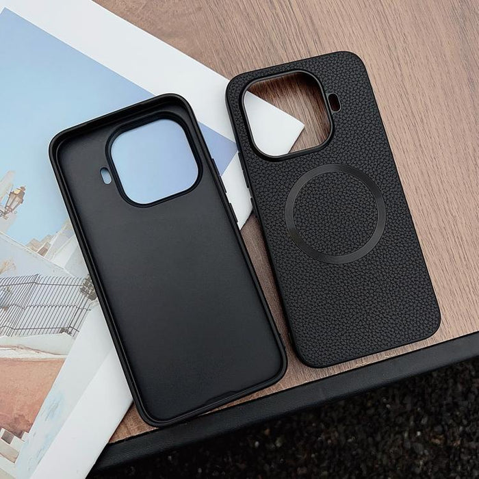 Funda para teléfono con textura de lichi y imán CD Magsafe, For Xiaomi 17T Pro, For Xiaomi 15T Pro, For Xiaomi 15T, For Xiaomi 15 Pro, For Xiaomi 15