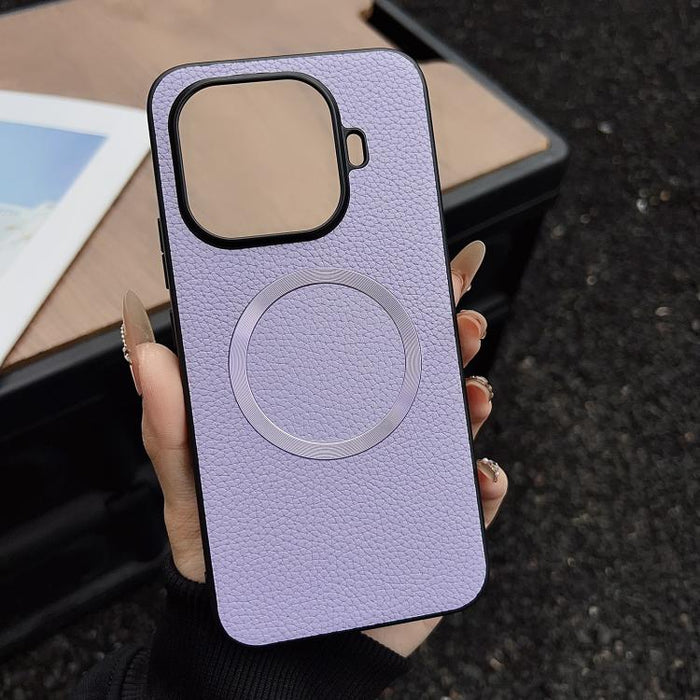Funda para teléfono con textura de lichi y imán CD Magsafe, For Xiaomi 17T Pro, For Xiaomi 15T Pro, For Xiaomi 15T, For Xiaomi 15 Pro, For Xiaomi 15