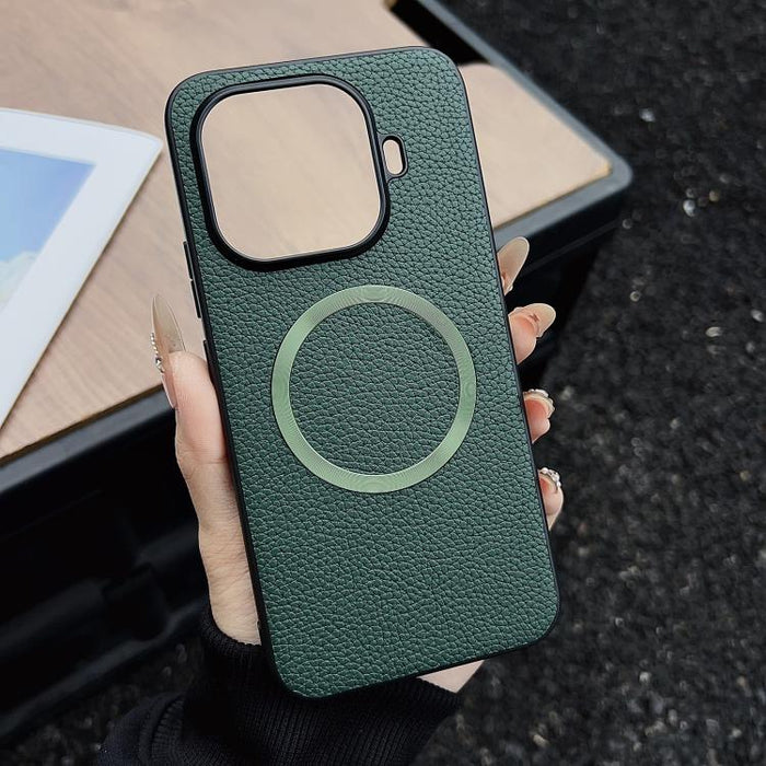 Funda para teléfono con textura de lichi y imán CD Magsafe, For Xiaomi 17T Pro, For Xiaomi 15T Pro, For Xiaomi 15T, For Xiaomi 15 Pro, For Xiaomi 15