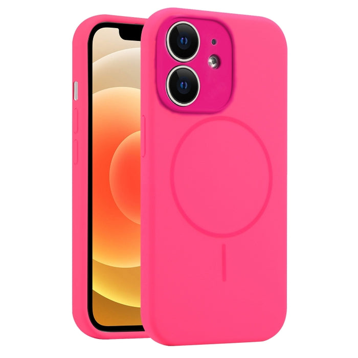 Funda para teléfono MagSafe de silicona líquida con orificios finos, For iPhone 14 Pro Max, For iPhone 13 Pro Max, For iPhone 13 Pro, For iPhone 13, For iPhone 12, For iPhone 12 Pro Max, For iPhone 12 Pro