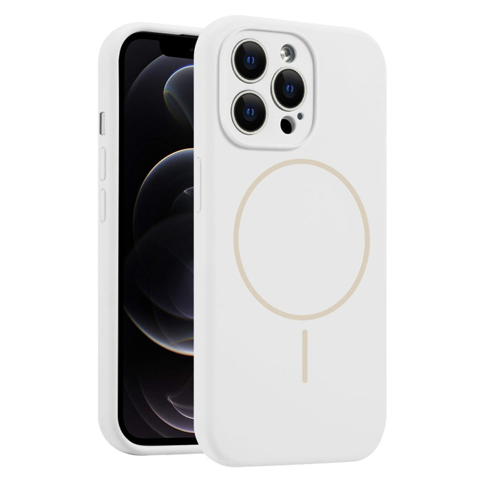 Funda para teléfono MagSafe de silicona líquida con orificios finos, For iPhone 14 Pro Max, For iPhone 13 Pro Max, For iPhone 13 Pro, For iPhone 13, For iPhone 12, For iPhone 12 Pro Max, For iPhone 12 Pro