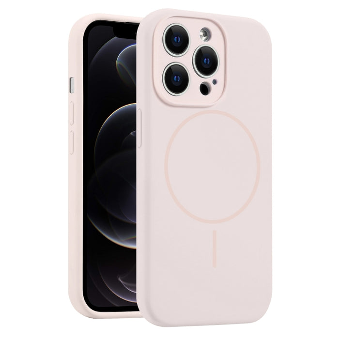 Funda para teléfono MagSafe de silicona líquida con orificios finos, For iPhone 14 Pro Max, For iPhone 13 Pro Max, For iPhone 13 Pro, For iPhone 13, For iPhone 12, For iPhone 12 Pro Max, For iPhone 12 Pro