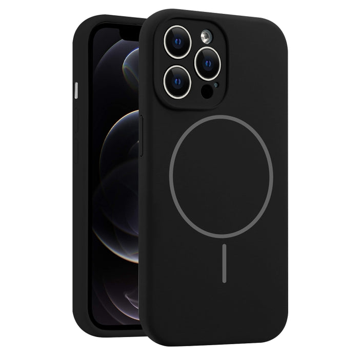 Funda para teléfono MagSafe de silicona líquida con orificios finos, For iPhone 14 Pro Max, For iPhone 13 Pro Max, For iPhone 13 Pro, For iPhone 13, For iPhone 12, For iPhone 12 Pro Max, For iPhone 12 Pro