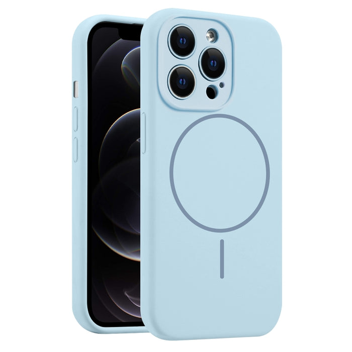Funda para teléfono MagSafe de silicona líquida con orificios finos, For iPhone 14 Pro Max, For iPhone 13 Pro Max, For iPhone 13 Pro, For iPhone 13, For iPhone 12, For iPhone 12 Pro Max, For iPhone 12 Pro