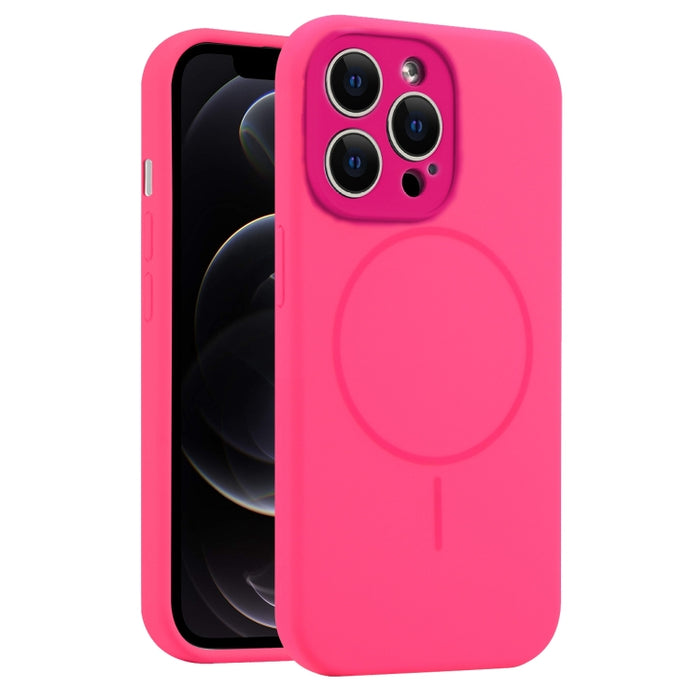 Funda para teléfono MagSafe de silicona líquida con orificios finos, For iPhone 14 Pro Max, For iPhone 13 Pro Max, For iPhone 13 Pro, For iPhone 13, For iPhone 12, For iPhone 12 Pro Max, For iPhone 12 Pro