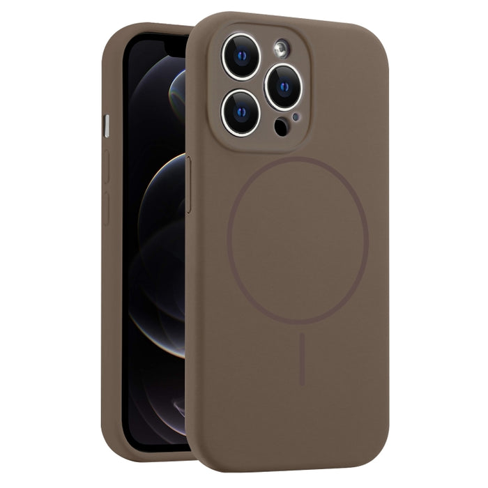 Funda para teléfono MagSafe de silicona líquida con orificios finos, For iPhone 14 Pro Max, For iPhone 13 Pro Max, For iPhone 13 Pro, For iPhone 13, For iPhone 12, For iPhone 12 Pro Max, For iPhone 12 Pro