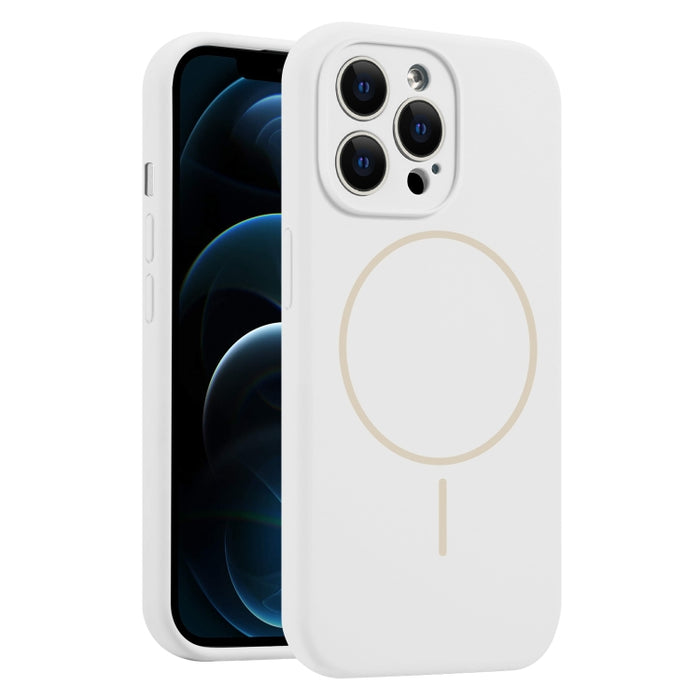 Funda para teléfono MagSafe de silicona líquida con orificios finos, For iPhone 14 Pro Max, For iPhone 13 Pro Max, For iPhone 13 Pro, For iPhone 13, For iPhone 12, For iPhone 12 Pro Max, For iPhone 12 Pro