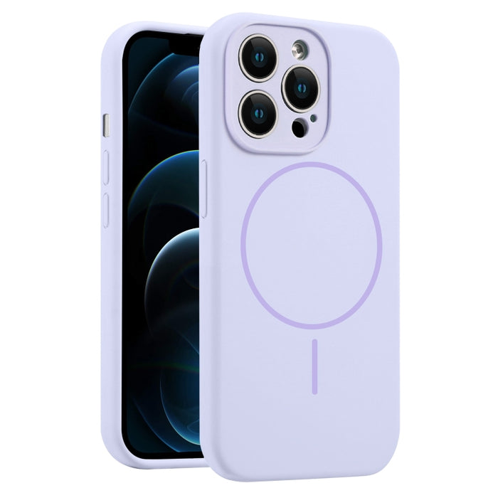 Funda para teléfono MagSafe de silicona líquida con orificios finos, For iPhone 14 Pro Max, For iPhone 13 Pro Max, For iPhone 13 Pro, For iPhone 13, For iPhone 12, For iPhone 12 Pro Max, For iPhone 12 Pro