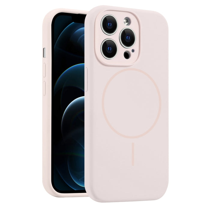 Funda para teléfono MagSafe de silicona líquida con orificios finos, For iPhone 14 Pro Max, For iPhone 13 Pro Max, For iPhone 13 Pro, For iPhone 13, For iPhone 12, For iPhone 12 Pro Max, For iPhone 12 Pro