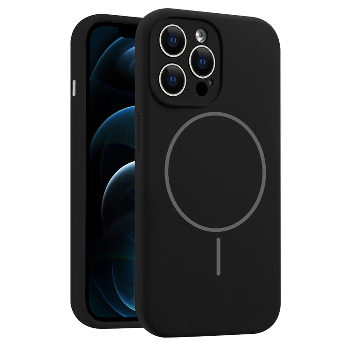 Funda para teléfono MagSafe de silicona líquida con orificios finos, For iPhone 14 Pro Max, For iPhone 13 Pro Max, For iPhone 13 Pro, For iPhone 13, For iPhone 12, For iPhone 12 Pro Max, For iPhone 12 Pro