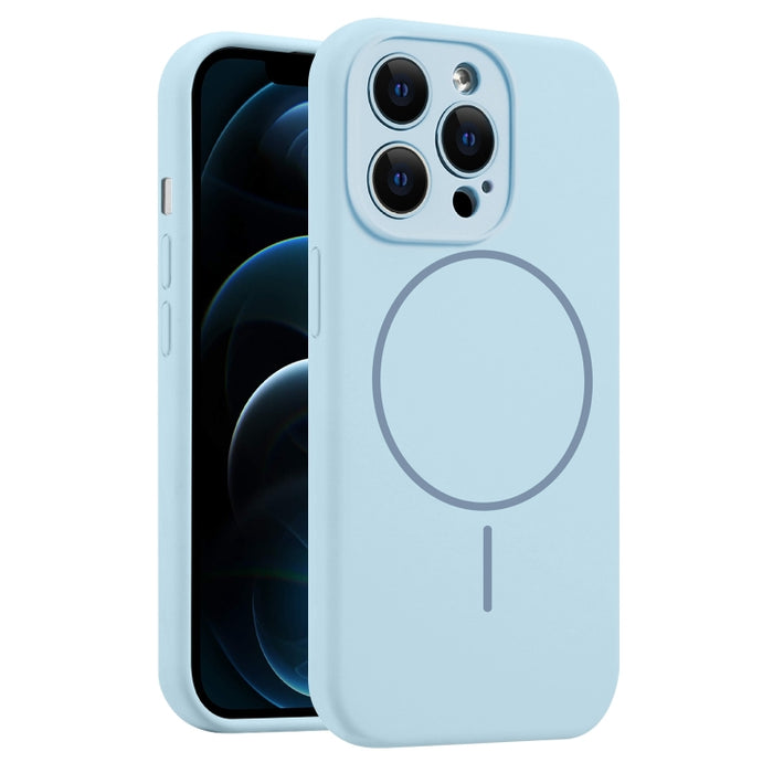 Funda para teléfono MagSafe de silicona líquida con orificios finos, For iPhone 14 Pro Max, For iPhone 13 Pro Max, For iPhone 13 Pro, For iPhone 13, For iPhone 12, For iPhone 12 Pro Max, For iPhone 12 Pro