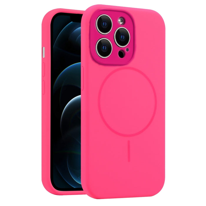 Funda para teléfono MagSafe de silicona líquida con orificios finos, For iPhone 14 Pro Max, For iPhone 13 Pro Max, For iPhone 13 Pro, For iPhone 13, For iPhone 12, For iPhone 12 Pro Max, For iPhone 12 Pro