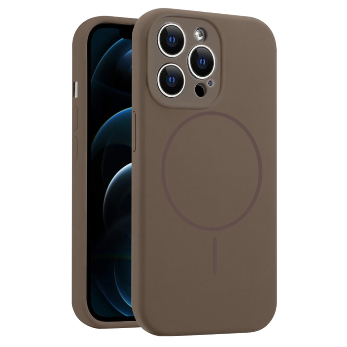 Funda para teléfono MagSafe de silicona líquida con orificios finos, For iPhone 14 Pro Max, For iPhone 13 Pro Max, For iPhone 13 Pro, For iPhone 13, For iPhone 12, For iPhone 12 Pro Max, For iPhone 12 Pro