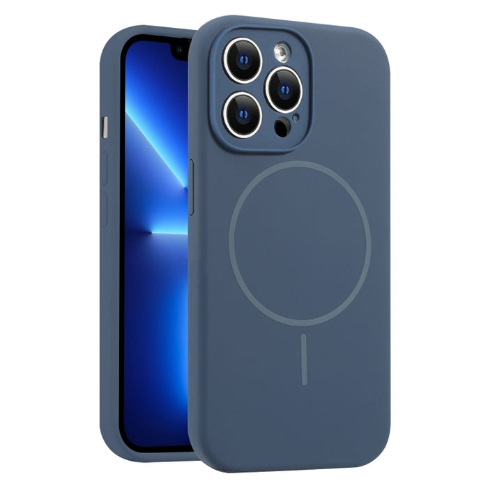 Funda para teléfono MagSafe de silicona líquida con orificios finos, For iPhone 14 Pro Max, For iPhone 13 Pro Max, For iPhone 13 Pro, For iPhone 13, For iPhone 12, For iPhone 12 Pro Max, For iPhone 12 Pro