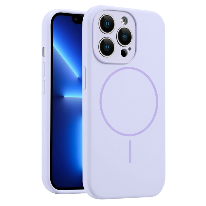 Funda para teléfono MagSafe de silicona líquida con orificios finos, For iPhone 14 Pro Max, For iPhone 13 Pro Max, For iPhone 13 Pro, For iPhone 13, For iPhone 12, For iPhone 12 Pro Max, For iPhone 12 Pro