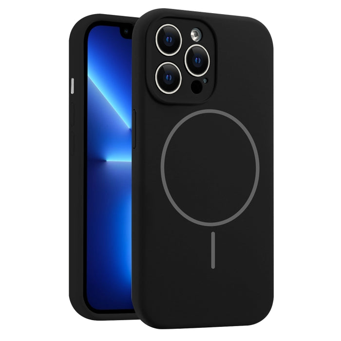Funda para teléfono MagSafe de silicona líquida con orificios finos, For iPhone 14 Pro Max, For iPhone 13 Pro Max, For iPhone 13 Pro, For iPhone 13, For iPhone 12, For iPhone 12 Pro Max, For iPhone 12 Pro
