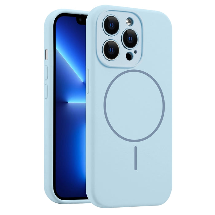 Funda para teléfono MagSafe de silicona líquida con orificios finos, For iPhone 14 Pro Max, For iPhone 13 Pro Max, For iPhone 13 Pro, For iPhone 13, For iPhone 12, For iPhone 12 Pro Max, For iPhone 12 Pro