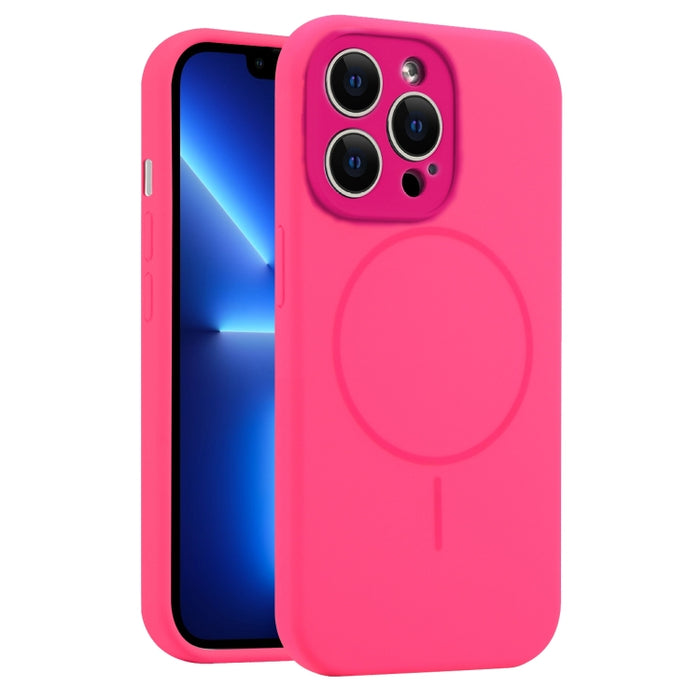 Funda para teléfono MagSafe de silicona líquida con orificios finos, For iPhone 14 Pro Max, For iPhone 13 Pro Max, For iPhone 13 Pro, For iPhone 13, For iPhone 12, For iPhone 12 Pro Max, For iPhone 12 Pro