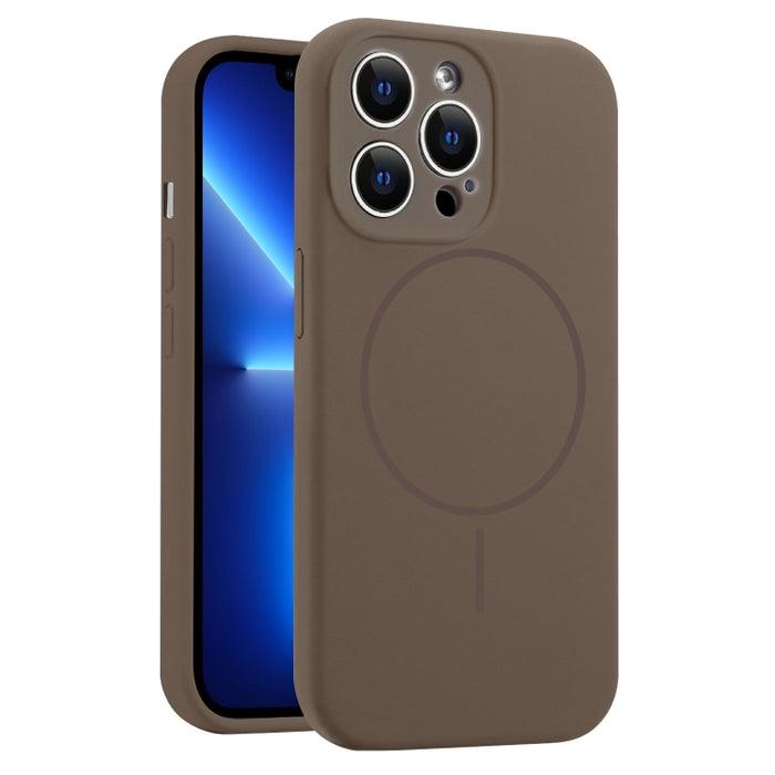 Funda para teléfono MagSafe de silicona líquida con orificios finos, For iPhone 14 Pro Max, For iPhone 13 Pro Max, For iPhone 13 Pro, For iPhone 13, For iPhone 12, For iPhone 12 Pro Max, For iPhone 12 Pro
