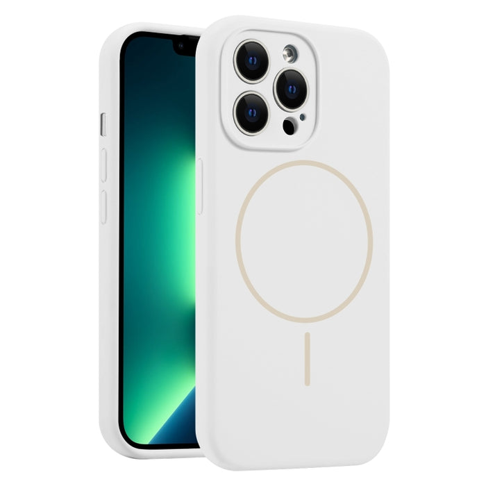 Funda para teléfono MagSafe de silicona líquida con orificios finos, For iPhone 14 Pro Max, For iPhone 13 Pro Max, For iPhone 13 Pro, For iPhone 13, For iPhone 12, For iPhone 12 Pro Max, For iPhone 12 Pro