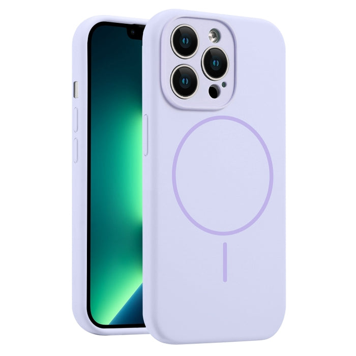Funda para teléfono MagSafe de silicona líquida con orificios finos, For iPhone 14 Pro Max, For iPhone 13 Pro Max, For iPhone 13 Pro, For iPhone 13, For iPhone 12, For iPhone 12 Pro Max, For iPhone 12 Pro