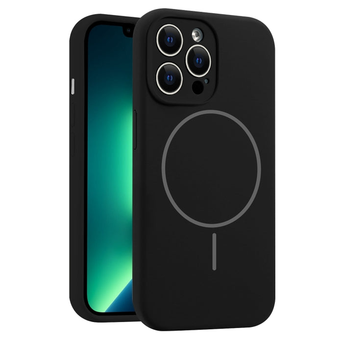 Funda para teléfono MagSafe de silicona líquida con orificios finos, For iPhone 14 Pro Max, For iPhone 13 Pro Max, For iPhone 13 Pro, For iPhone 13, For iPhone 12, For iPhone 12 Pro Max, For iPhone 12 Pro