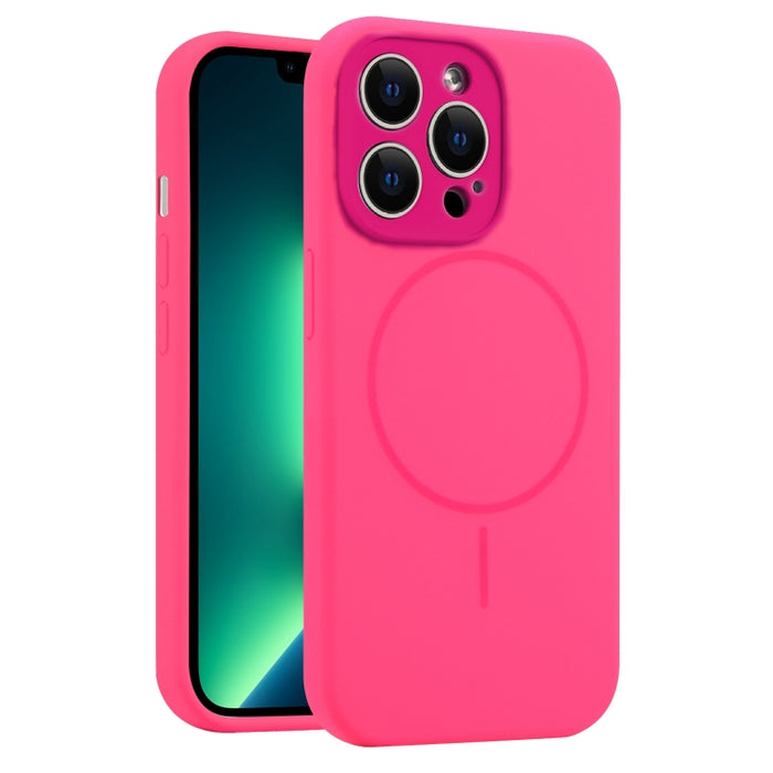 Funda para teléfono MagSafe de silicona líquida con orificios finos, For iPhone 14 Pro Max, For iPhone 13 Pro Max, For iPhone 13 Pro, For iPhone 13, For iPhone 12, For iPhone 12 Pro Max, For iPhone 12 Pro