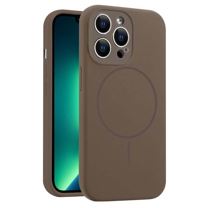 Funda para teléfono MagSafe de silicona líquida con orificios finos, For iPhone 14 Pro Max, For iPhone 13 Pro Max, For iPhone 13 Pro, For iPhone 13, For iPhone 12, For iPhone 12 Pro Max, For iPhone 12 Pro