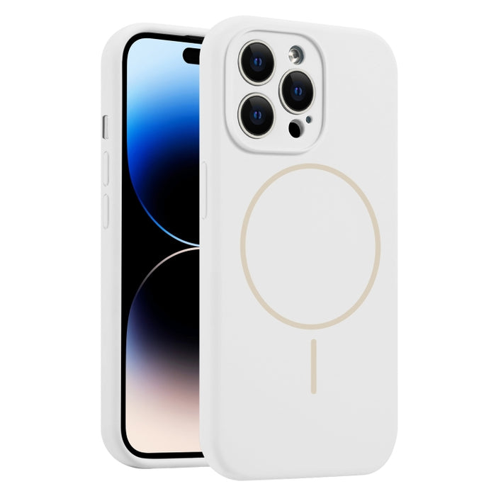 Funda para teléfono MagSafe de silicona líquida con orificios finos, For iPhone 14 Pro Max, For iPhone 13 Pro Max, For iPhone 13 Pro, For iPhone 13, For iPhone 12, For iPhone 12 Pro Max, For iPhone 12 Pro