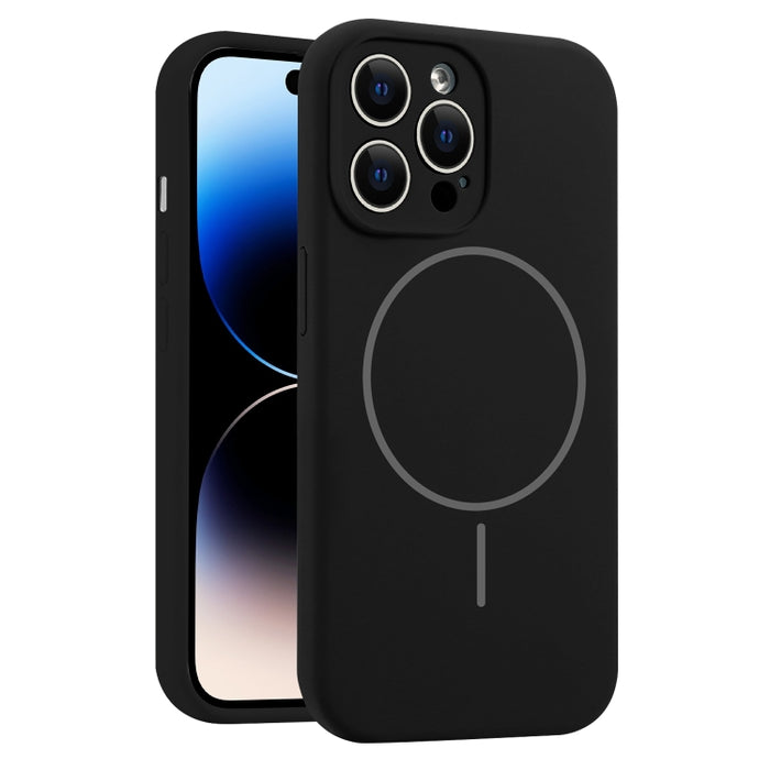 Funda para teléfono MagSafe de silicona líquida con orificios finos, For iPhone 14 Pro Max, For iPhone 13 Pro Max, For iPhone 13 Pro, For iPhone 13, For iPhone 12, For iPhone 12 Pro Max, For iPhone 12 Pro