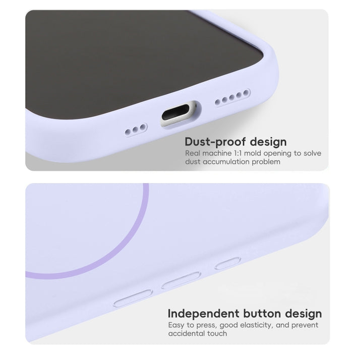 Funda para teléfono MagSafe de silicona líquida con orificios finos, For iPhone 14 Pro Max, For iPhone 13 Pro Max, For iPhone 13 Pro, For iPhone 13, For iPhone 12, For iPhone 12 Pro Max, For iPhone 12 Pro
