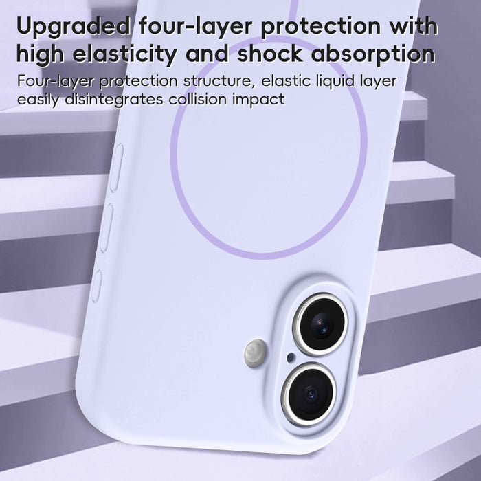 Funda para teléfono MagSafe de silicona líquida con orificios finos, For iPhone 14 Pro Max, For iPhone 13 Pro Max, For iPhone 13 Pro, For iPhone 13, For iPhone 12, For iPhone 12 Pro Max, For iPhone 12 Pro