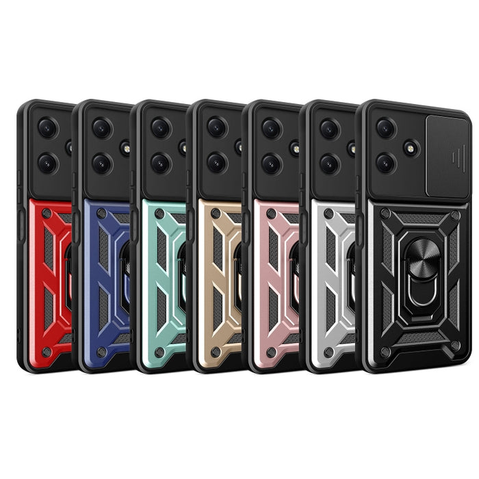 Funda para teléfono de TPU+PC con diseño de cubierta de cámara deslizante, For Redmi 12 5G