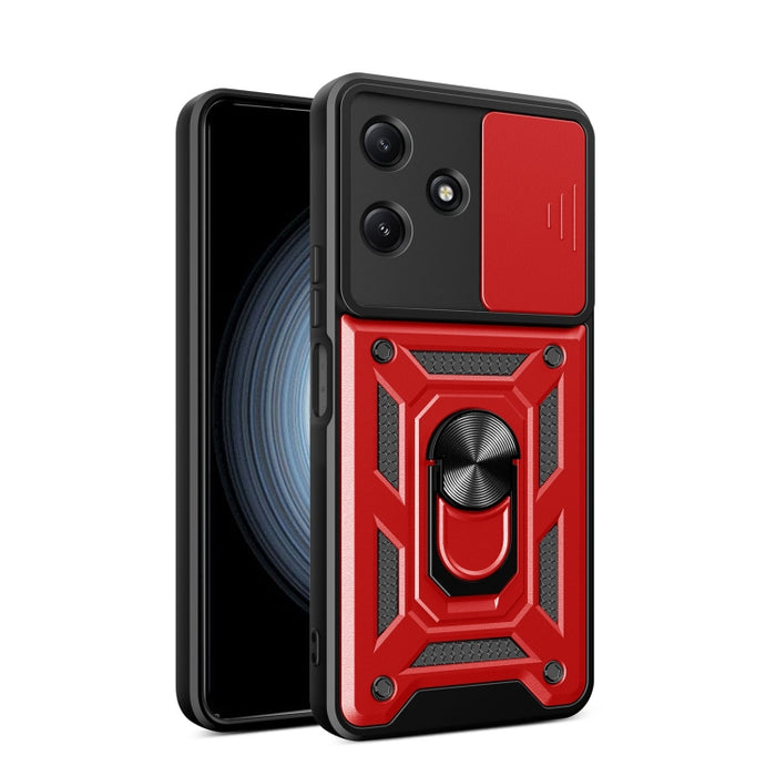 Funda para teléfono de TPU+PC con diseño de cubierta de cámara deslizante, For Redmi 12 5G