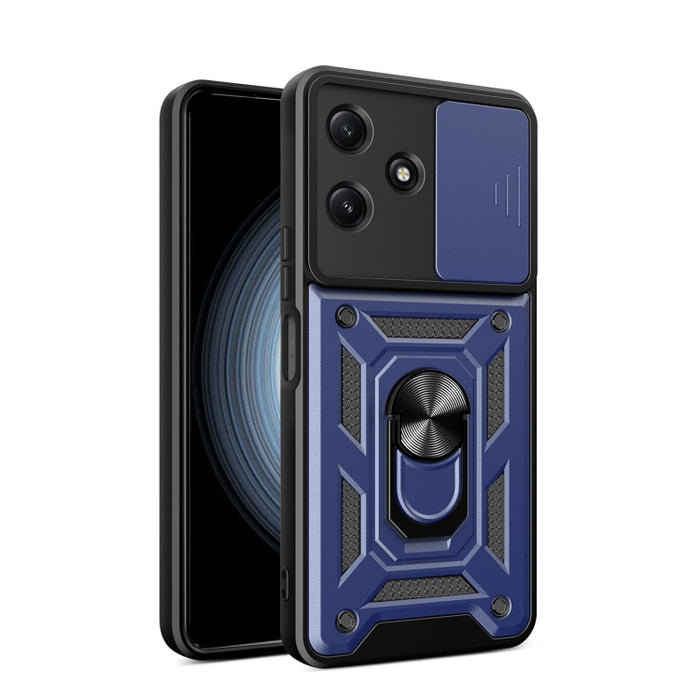 Funda para teléfono de TPU+PC con diseño de cubierta de cámara deslizante, For Redmi 12 5G