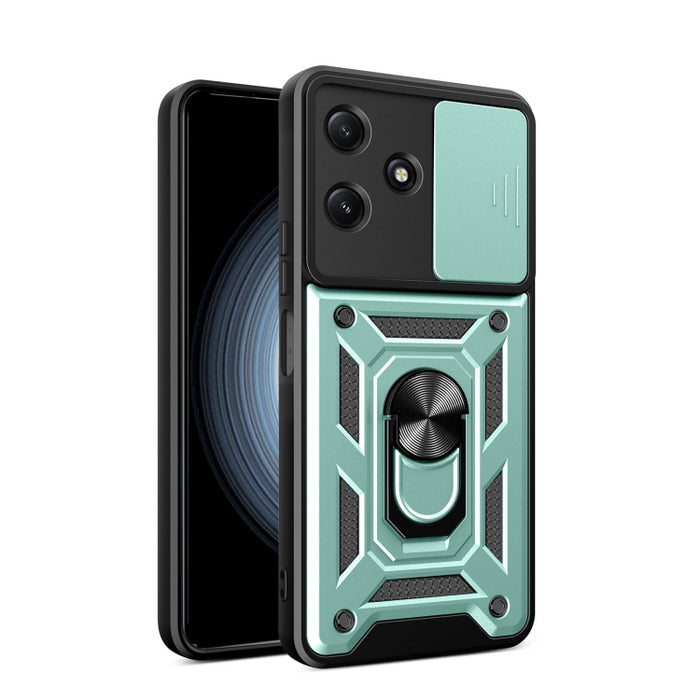 Funda para teléfono de TPU+PC con diseño de cubierta de cámara deslizante, For Redmi 12 5G