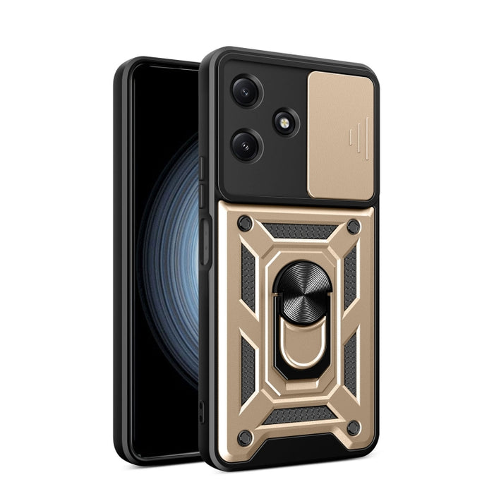 Funda para teléfono de TPU+PC con diseño de cubierta de cámara deslizante, For Redmi 12 5G