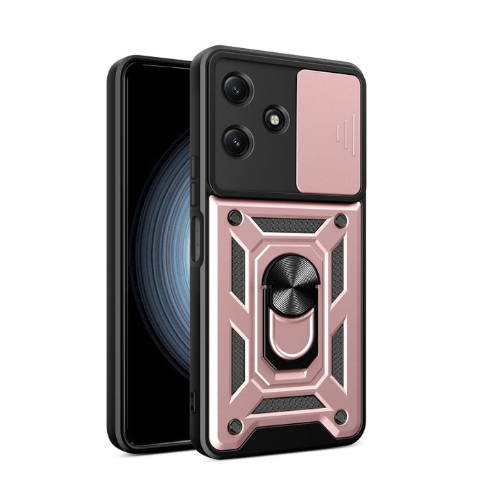 Funda para teléfono de TPU+PC con diseño de cubierta de cámara deslizante, For Redmi 12 5G