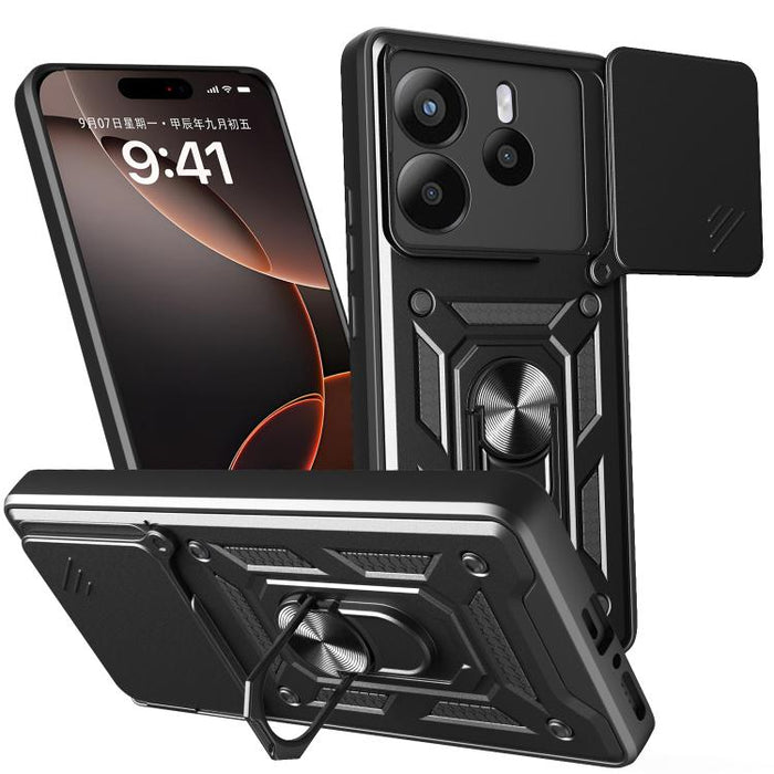 Funda para teléfono de TPU+PC con diseño de cubierta de cámara deslizante, For Redmi 12 5G