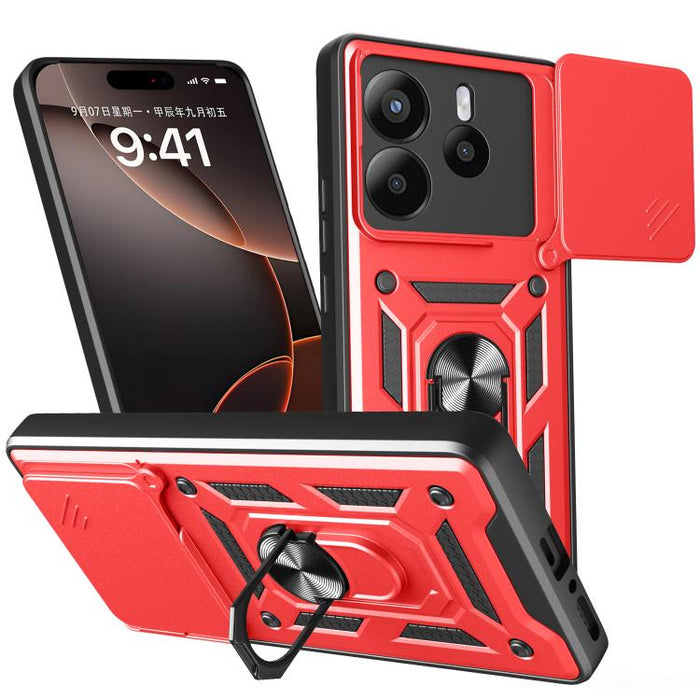 Funda para teléfono de TPU+PC con diseño de cubierta de cámara deslizante, For Redmi 12 5G