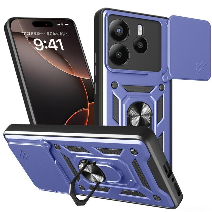 Funda para teléfono de TPU+PC con diseño de cubierta de cámara deslizante, For Redmi 12 5G