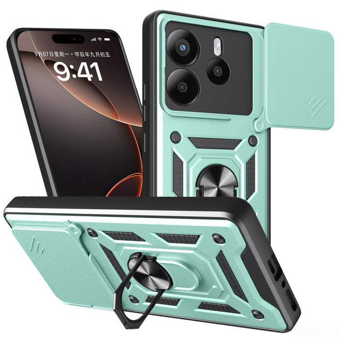 Funda para teléfono de TPU+PC con diseño de cubierta de cámara deslizante, For Redmi 12 5G