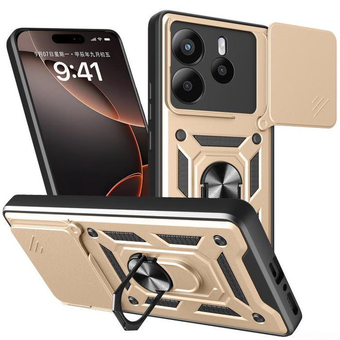 Funda para teléfono de TPU+PC con diseño de cubierta de cámara deslizante, For Redmi 12 5G