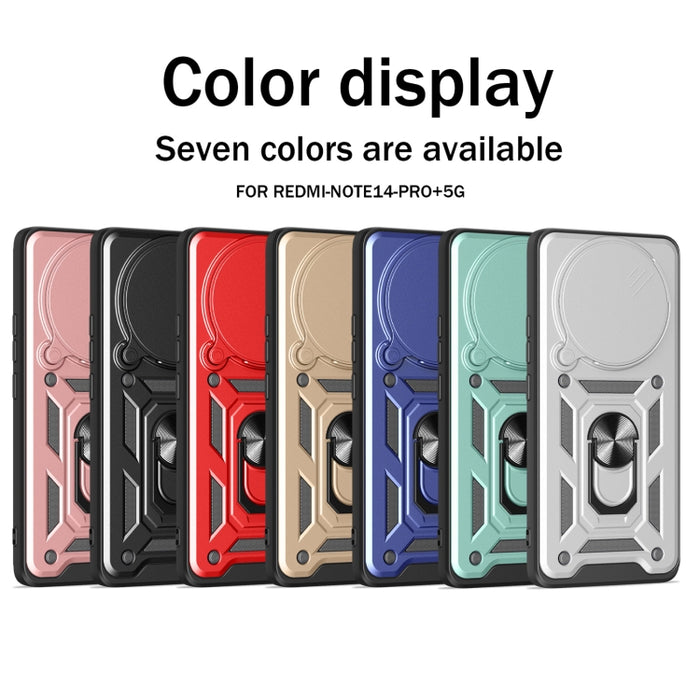 Funda para teléfono de TPU+PC con diseño de cubierta de cámara deslizante, For Redmi 12 5G