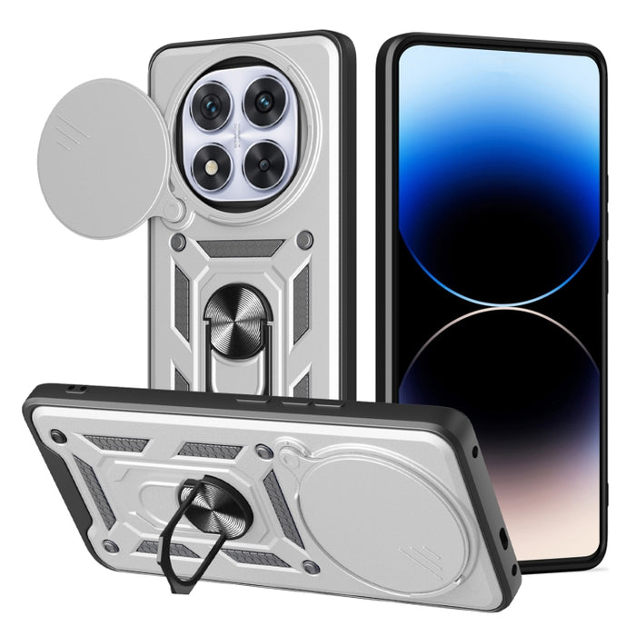 Funda para teléfono de TPU+PC con diseño de cubierta de cámara deslizante, For Redmi 12 5G