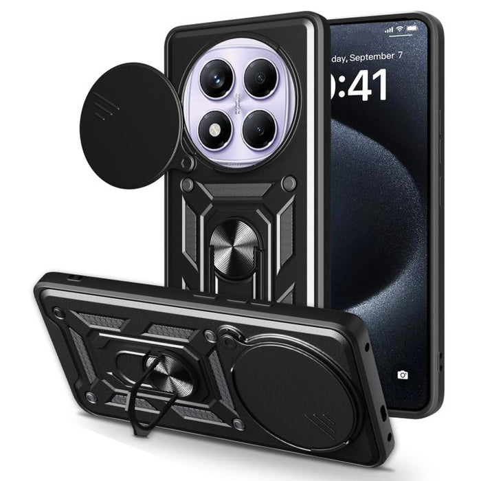 Funda para teléfono de TPU+PC con diseño de cubierta de cámara deslizante, For Redmi 12 5G