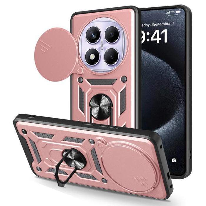 Funda para teléfono de TPU+PC con diseño de cubierta de cámara deslizante, For Redmi 12 5G